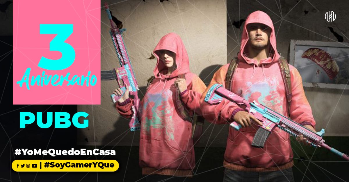PUBG, Aniversario, Skin Gratis, Gamers, MobileGamers,
