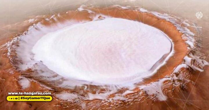 Agencia Espacial Europea muestra video del cráter de hielo en Marte donde podría haber vida