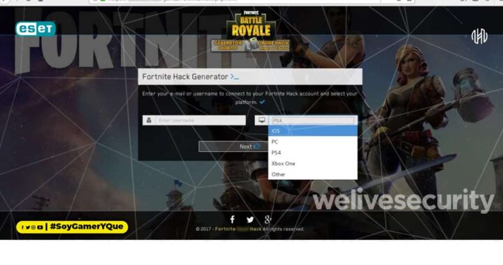 ESET advierte sobre el robo datos bancarios de jugadores de Fortnite y otros 67 videojuegos